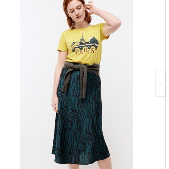 J.Crew 'Winter in Paris' Graphic Tee – Yellow, Size XS - Picture 1 of 6